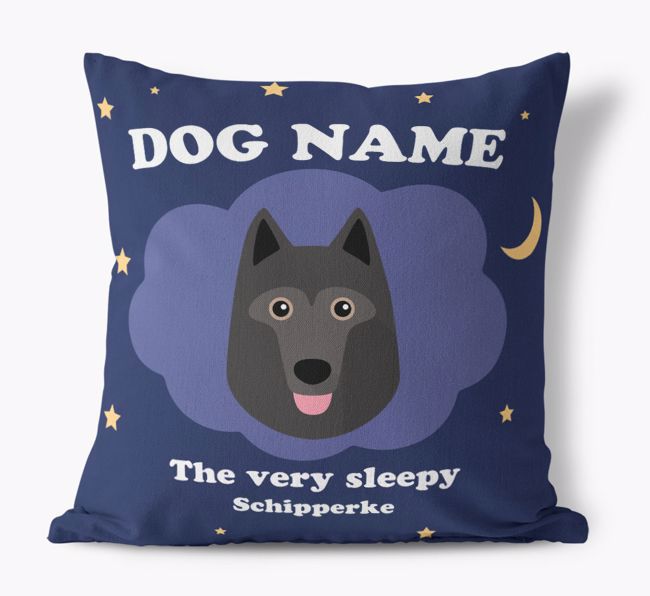 Very Sleepy: Personalized {breedFullName} Canvas Pillow